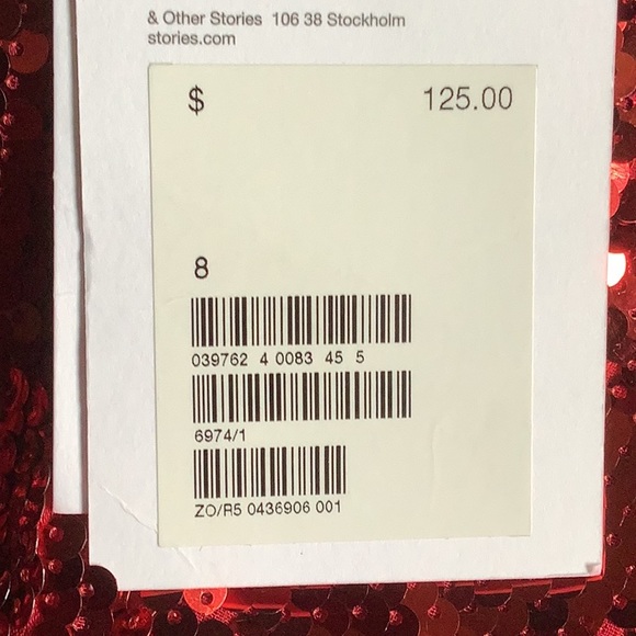Red sequence long sleeve dress from “& Other stories” US size 8 - Picture 2 of 2